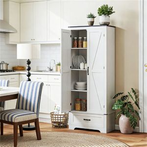 Mobiletto Bianco per Soggiorno e Cucina per l'Organizzazione degli Alimenti - Product Image 1