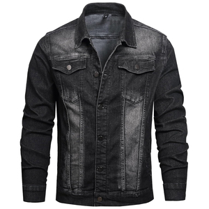 Vestes en jean streetwear pour hommes au design élégant, 100 % coton, avec logo personnalisé, écologiques, respirantes, en tissu peigné pour l'hiver - Product Image 1