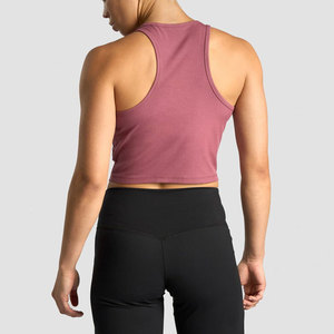 Débardeur court de musculation pour femmes, en jersey de coton de haute qualité, sans manches, respirant, nouvelle collection été, gilet athlétique - Product Image 6