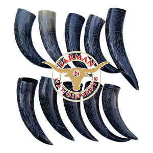 Cuerno de buey vikingo tallado a mano, artesanía nórdica de lujo a precio económico. - Product Image 3