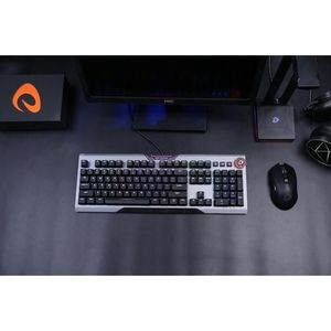 EK925 II <b>RGB</b> LED Rainbow Backlit Wired Mechanical Gaming <b>Keyboard</b> Yellow Switches Windows Compatible PC 104 Keys - Product Image 1