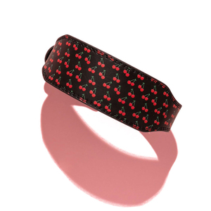 Cinturón de Levantamiento de Pesas Personalizado con Estampado de Cerezas, Cinturón de Cuero de Doble Hebilla OEM, Fabricante Mayorista - Product Image 2