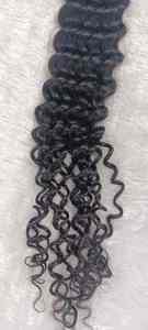Extensiones de Cabello Humano Rizado con Punta K, Cabello Virgen Indio Natural Negro, con Queratina, para Uso Profesional - Product Image 5