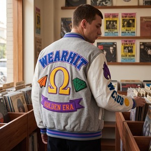 Chaquetas Varsity Premium para Hombre, Chaqueta Bomber con Logotipo Personalizado, Fabricante OEM con MOQ Bajo, Producción Rápida, Suministro al por Mayor - Product Image 4