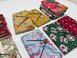Cuadernos de Tela de Algodón Estampada con Cierres de Cuerda, 100 Hojas, Color Personalizado, Encanto Hecho a Mano y Estilo Práctico para Diarios y Regalos - Product Image 5