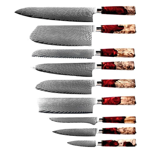 LEGACY BLADES Professional 67-Layer Damascus Chef <b>Knife</b> <b>Set</b> 9-Piece Resin Handle Handmade Razor <b>Sharp</b> Durable <b>Knives</b> - Product Image 1
