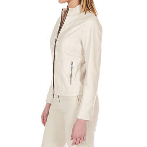 <b>Women's</b> Plus Size Leather <b>Jacket</b> with Satin Fabric Waterproof & Eco-Friendly Streetwear Fashion - Product Image 3