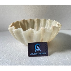 Earthy Polyresin Decorative Fruit Bowl <b>Console</b> <b>Table</b> Styling Bowl for Snacks Desserts Dinnerware Bowl Wedding <b>Table</b> Decor Gifts - Product Image 3