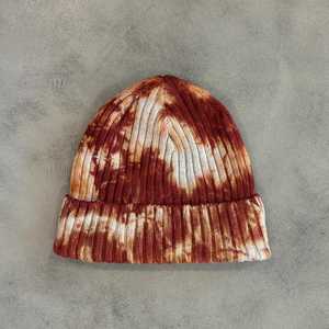 Bonnets d'hiver chauds en acrylique, tricotés, avec revers, design tie-dye personnalisé, logo, pour hommes et femmes, bonnet unisexe en jacquard - Product Image 5