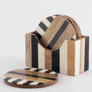 Quality Design Resin Inlay Coaster Set MDF Coaster Resin Coaster MDF Resin Inlay Coaster Place Mats at very good factory Price - Product Image 5