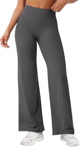 Wholesale OEM Women High Waist Athletic <b>Flare</b> Pants Soft Comfortable Yoga <b>Leggings</b> Private Label Fitness Apparel - Product Image 5