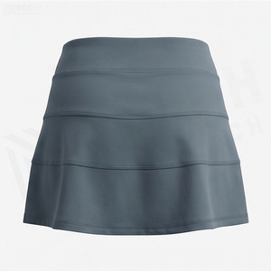 กระโปรงทรงเอเอวสูงสำหรับผู้หญิง สีพื้น ผ้าพลีท สปอร์ต ระบายอากาศได้ดี ผลิตจากผ้าสแปนเด็กซ์และโพลีเอสเตอร์ ใส่ได้ทุกฤดู - Product Image 2