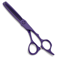 Ciseaux à effiler professionnels OEM de 6,0 pouces, couleur violette, en acier inoxydable, pour droitiers, ciseaux de salon, vente en gros