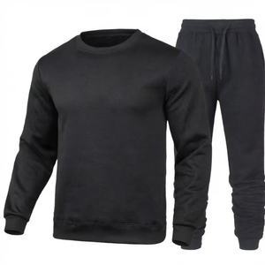 Factory Direct Sale Men's New Spring Autumn Casual Sports <b>Knitted</b> Breathable Hooded Long Sleeve Spandex/Cotton Sweatshirt <b>Sets</b> - Product Image 1
