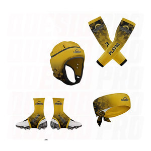 American Sublimated <b>Compression</b> 7v7 Football Uniforms Deal Package Jersey Set Helmet Socks Arm Sleeves Headband Bags T <b>Shirts</b> - Product Image 2