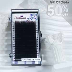 Extensiones de Pestañas con Curvatura D, Grosor de 0.07 mm, Longitud de 14 mm - Product Image 1