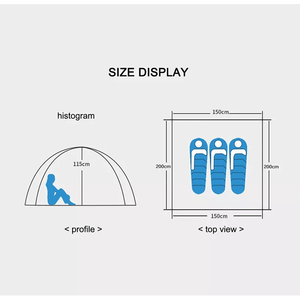 2-3 Persoons Waterdichte Pop-Up Tent Voor Buiten Kamperen En Wandelen Luifel Shelter - Product Image 5