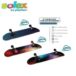 Patineta completa de maple chino de 31*8 pulgadas con doble kick y ruedas ABEC 7, personalizable. - Product Image 4