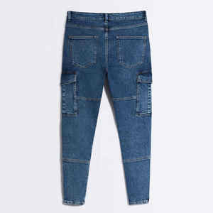 Jeans en denim slim pour hommes en gros, impression de logo personnalisé, pantalons en denim à prix abordable, service OEM - Product Image 4