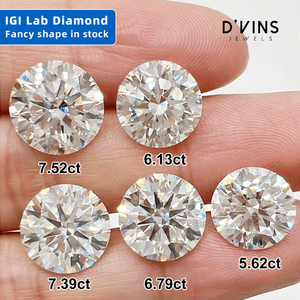 เพชร D'vins Jewels พร้อมใบรับรอง IGI แบบ CVD HPHT เพชรเม็ดเดี่ยว 1 กะรัต สี D ความสะอาด VVS VS เพชรเพาะเลี้ยงในห้องปฏิบัติการ - Product Image 2