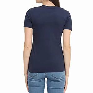 Nouvelle Arrivée 2026 – T-shirt uni à col rond pour femme 100 % coton, style streetwear, fournisseur OEM de hauts à manches courtes - Product Image 5