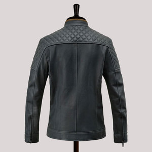 Veste en cuir marron vieilli pour homme, qualité supérieure, style motard, en peau de mouton, vente directe usine, modèle très prisé - Product Image 3