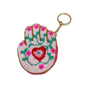 Llaveros de cristal tejidos con bordado de dibujos animados, dijes para bolso, coloridos, hechos a mano, que cambian de color, colgantes de moda - Product Image 3