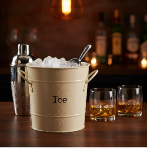 Polish chrome galvanized ice <b>bucket</b> beverage holder looks great by any pool, available at wholesale prices. - Product Image 3