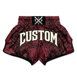 Custom Logo Premium Sublimation Muay Thai Shorts Quick Dry Satin Made Boxing Training <b>Trunks</b> For <b>Men</b> Muay Thai Shorts - Product Image 4