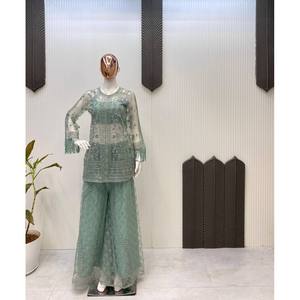 Elegante Conjunto de Traje de Chifón de 3 Piezas para Fiestas - Product Image 2