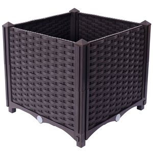 Self-Watering Deep Raised Garden Bed Plastic <b>Planter</b> Boxes for <b>Vegetables</b> Flowers Herbs & Succulents - Product Image 4