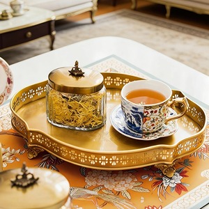 Set Of 2 Metal And Glass <b>Containers</b> With Tray For Dry Fruits Candies Chocolate <b>Storage</b> And Stylish <b>Kitchen</b> Essentials Use - Product Image 5