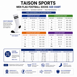 Premium 320 GSM Quick Dry Breathable <b>Moisture</b> Wicking Wool/Spandex Men Flag Football <b>Socks</b> White Green Custom Knit Logo - Product Image 3