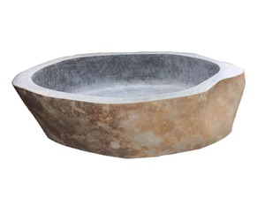 อ่างอาบน้ำหินแม่น้ำขนาดใหญ่แบบลอยตัวพร้อมฝาปิดสุดหรู - Product Image 2