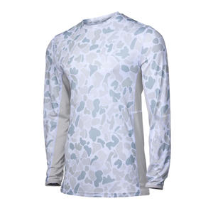 Camisetas de pesca de manga larga con logo personalizado UPF50, protección solar, ropa de pesca transpirable, fábrica mayorista. - Product Image 5