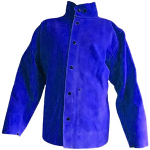 Veste de sécurité industrielle robuste en cuir de vachette pleine fleur, résistante aux étincelles, certifiée CE, logo personnalisé, ANSI Classe 1 - Product Image 6
