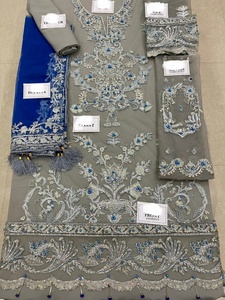 2021 dernier Style brodé pakistanais indien robe de mariée Collection fête porter Shalwar Kameez vente chaude soie rayonne - Product Image 5