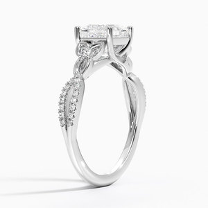 Bague BOJ 0120, coupe princesse, argent 925, sertissage à griffes, solitaire, diamant 2 carats, couleur D, VVS1, moissanite certifiée GRA - Product Image 2