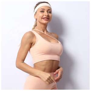 Top Deportivo Profesional para Gimnasio, Ropa Deportiva de un Solo Hombro para Mujer, Ropa de Yoga para Gimnasio, Sujetador Deportivo con Relleno y Push-Up - Product Image 2