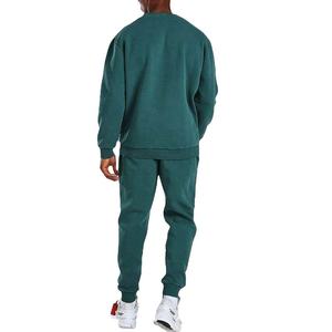 Premium Men's Solid Teal Color Tracksuit Crew Neck Full Sleeve Casual Sweatshirt With Side Pockets 100% Cotton Tracksuit For Men - Product Image 3