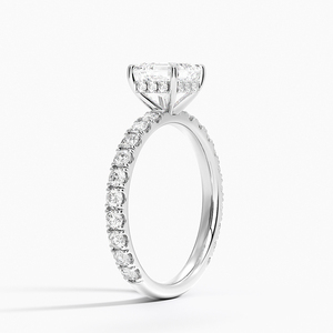 Bague BOJ 096 en argent 925 avec serti halo, diamant solitaire taille Asscher, 2 carats, couleur D, VVS1, moissanite certifiée GRA - Product Image 2