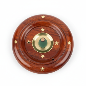 Novedad 2026: Soporte de Incienso de Latón y Madera para el Hogar, Templos Festivos y Uso en Aromaterapia – Bandeja Moderna Hecha a Mano para Incienso - Product Image 1