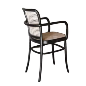 <b>Retro</b> Antique Design Single <b>Dining</b> <b>Chairs</b> For Hotel Bar and Coffee Wooden <b>Chairs</b> Rattan Back For Patio Outdoor Affordable Price - Product Image 1