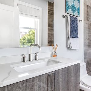 Rubinetto da Bagno a Doppia Maniglia da 8 Pollici in Nichel Spazzolato con Scarico Pop-Up - Product Image 3