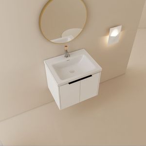 Mobile Bagno da 24 Pollici con Lavabo e Chiusura Ammortizzata, Ideale per Bagni Piccoli, con Funzione di Apertura e Chiusura Morbida - Product Image 4