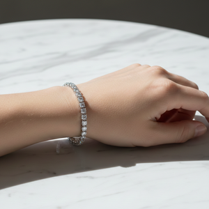 สร้อยข้อมือเทนนิสฮิปฮอปประดับจี้รูปไม้กางเขนเพชรเงินแท้ 925 สำหรับผู้หญิง เครื่องประดับแฟชั่นทันสมัย ของขวัญแต่งงาน - Product Image 3