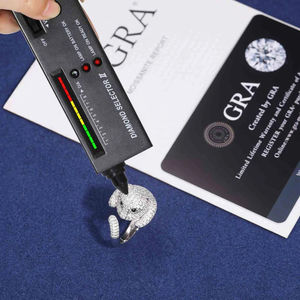 Bague Cocktail Tendance Hip Hop pour Homme, Personnalisée, Tête de Léopard, en Argent 925, Moissanite, Sertie à Griffes, Plaqué Rhodium, Style Animalier - Product Image 4