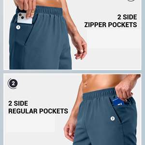 Shorts de course athlétiques pour hommes les plus vendus, légers et respirants, avec poche zippée, OEM ODM en gros - Product Image 6