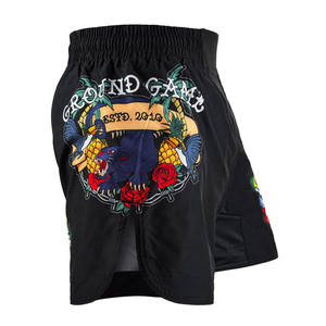 Men's Sublimation High Quality Sublimation Print Men's Black MMA <b>Shorts</b> Kickboxing Brazilian Jiu Jitsu Practice <b>Grappling</b> <b>Shorts</b> - Product Image 4