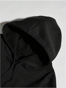 Sweat à capuche thermique vintage brodé pour homme, 100 % coton, manches longues, avec cordon de serrage, collection automne - Product Image 5